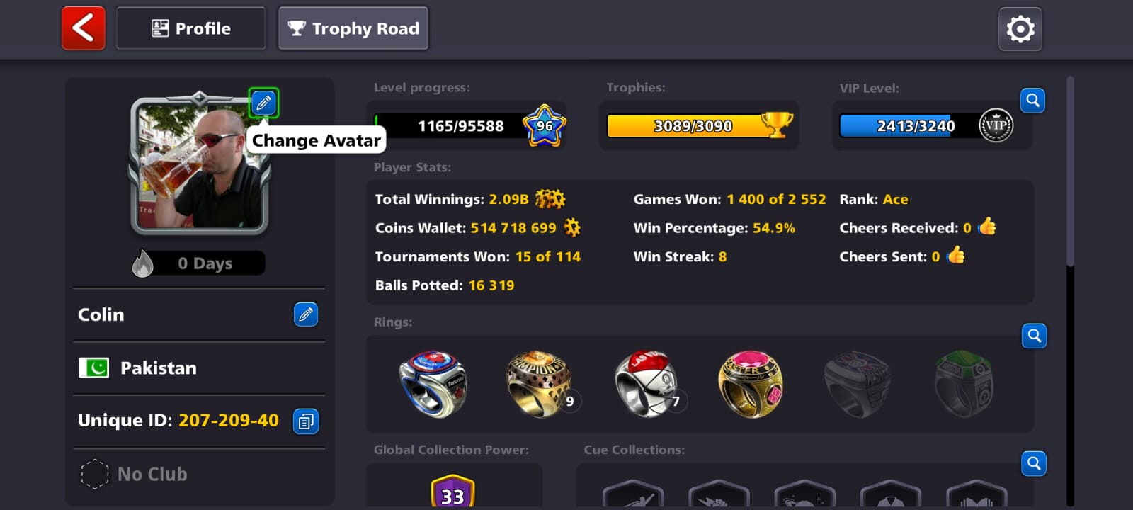 8 Ball Pool Ace Level 96 - Image 1