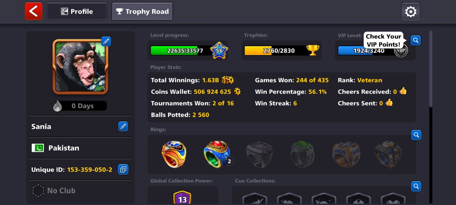 8 Ball Pool Veteran Level 56 - Image 1