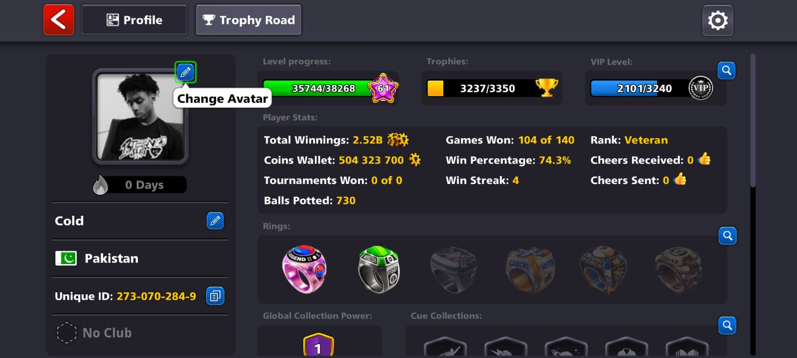 8 Ball Pool Veteran Level 61 - Image 1